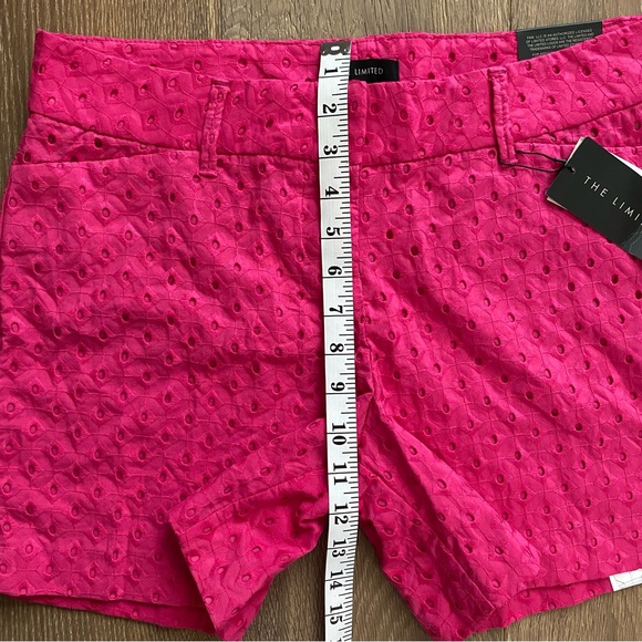 NWT The Limited Hot Pink Eyelet Tailored Shorts Cotton Pockets - Picture 15 of 16